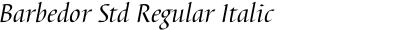 Barbedor Std Regular Italic